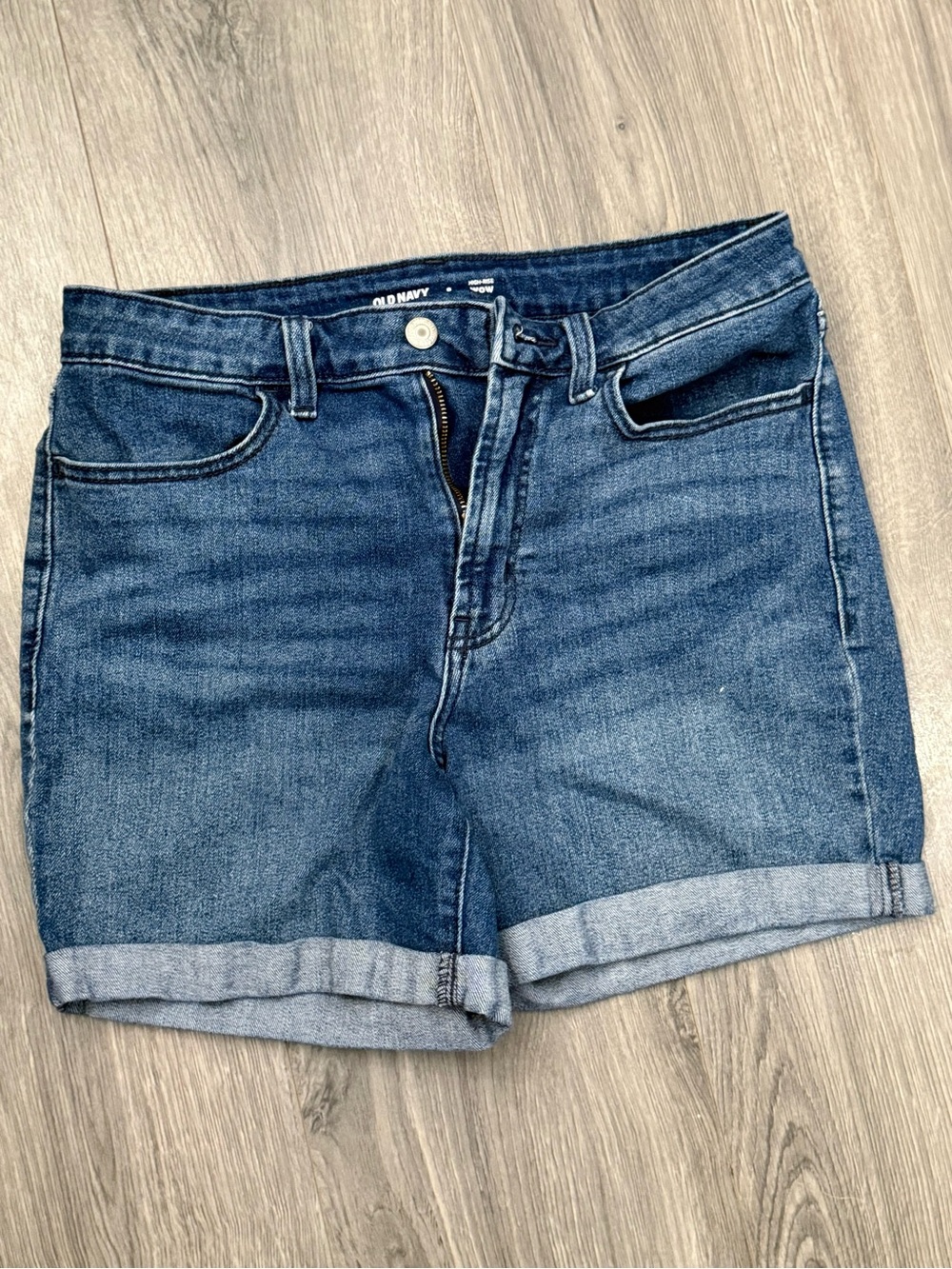Old Navy Dark Blue Rolled-Hem Denim Shorts